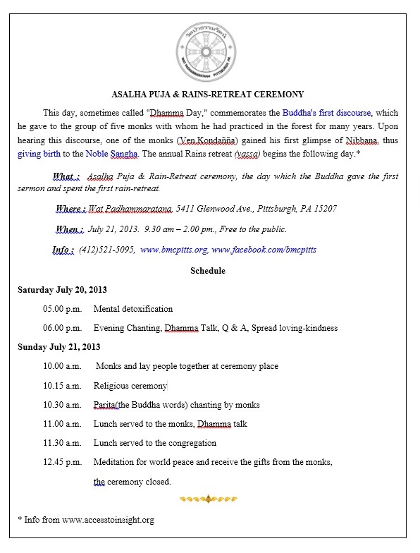 Buddhist Lent Ceremony